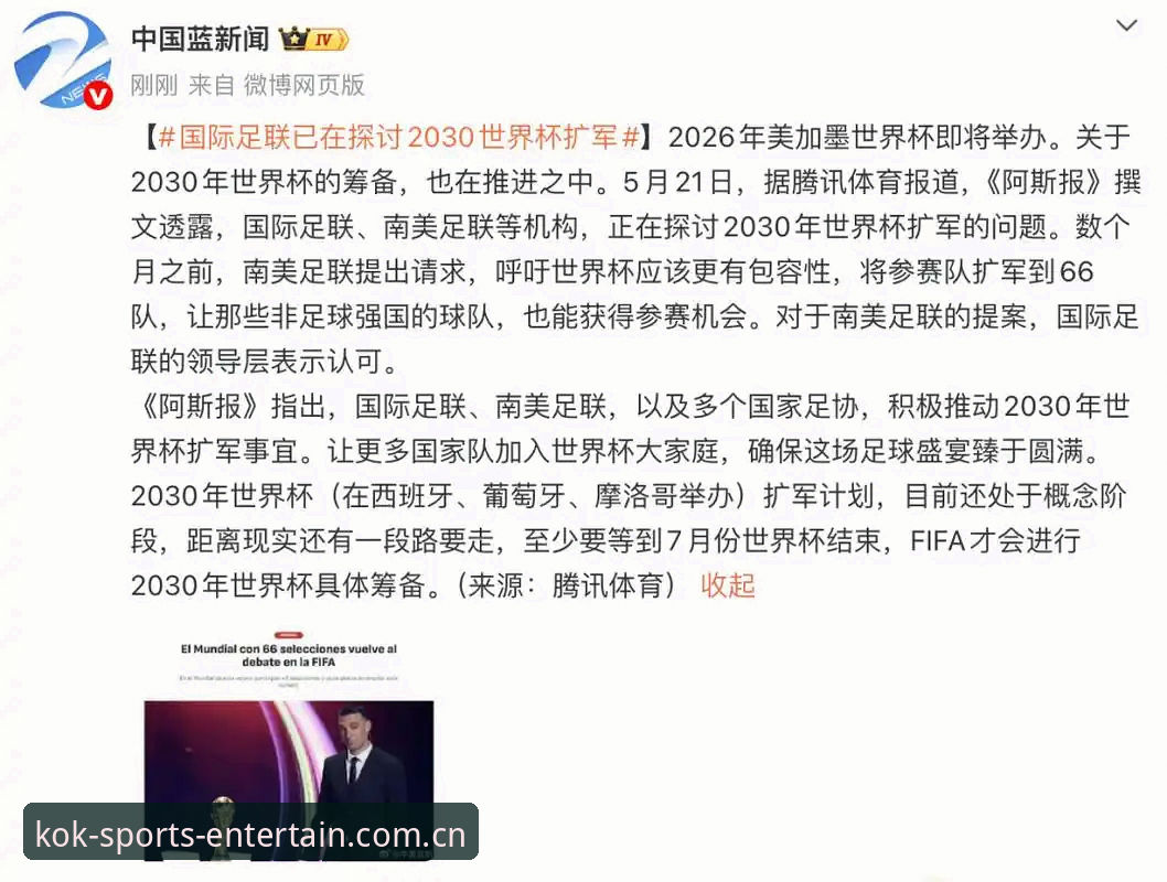 2030世界杯扩军至66队最新动态，中国男足或迎来历史性机遇